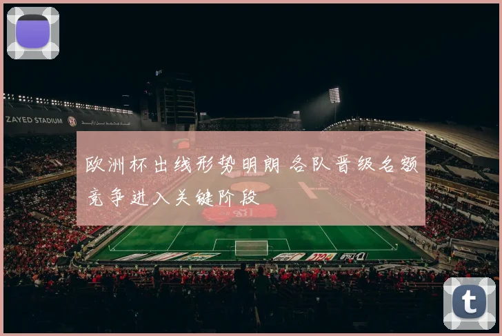 欧洲杯出线形势明朗 各队晋级名额竞争进入关键阶段